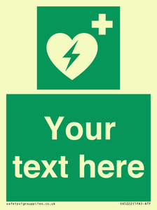 Custom Defibrillator Sign